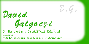 david galgoczi business card