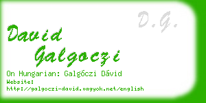 david galgoczi business card